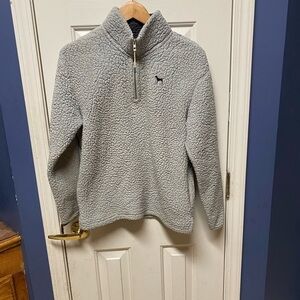 Victoria's Secret Pink XS Sherpa
Fleece Sweater Pullover Grey
Quarter Zip